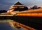 Forbidden City gate at dusk